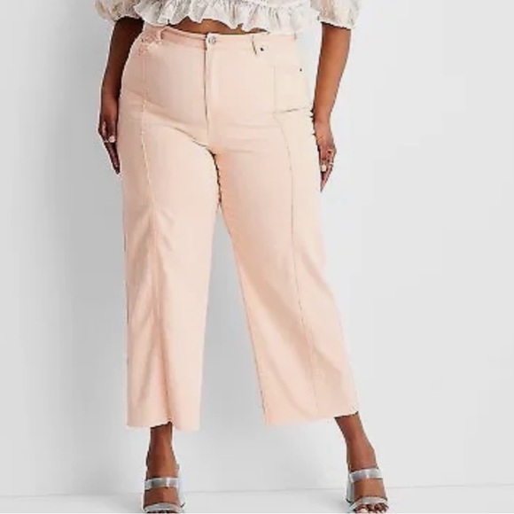 Future Collective Mid-rise Straight Peach Colored Jeans - Picture 2 of 6